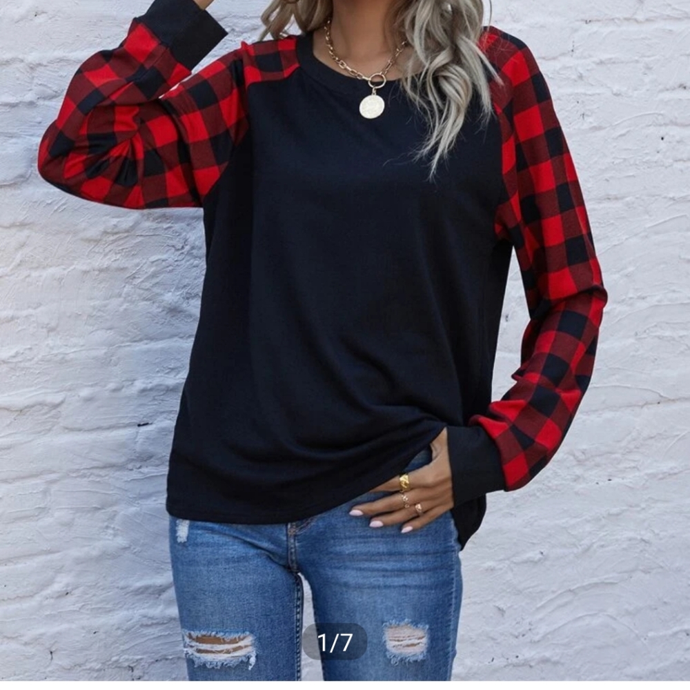 Buffalo plaid top